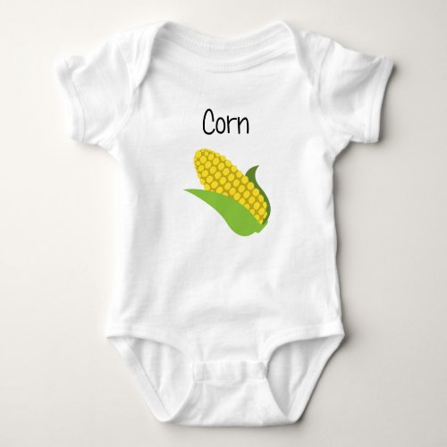 Yellow Corn on the Cob Baby Bodysuit