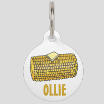 Yellow Corn on the Cob Butter Food Pet Dog Tag