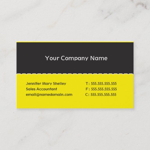 Yellow Corporate Business Card Template