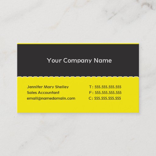 Customizable Yellow Corporate Business Card Template