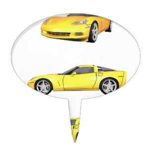Yellow Corvette: Cake Topper