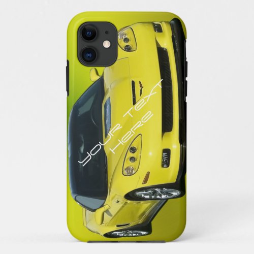 Yellow Corvette iPhone 11 Case