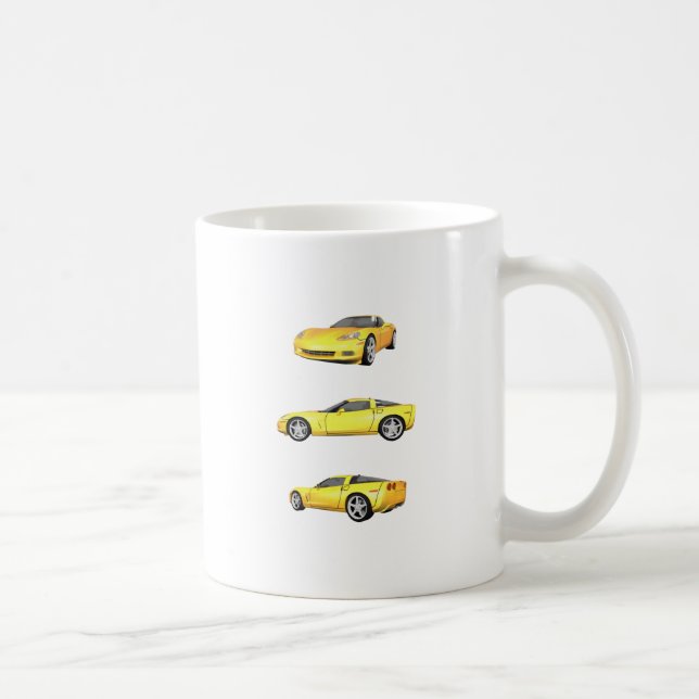 Yellow Corvette: Coffee Mug (Right)