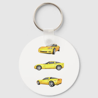 Yellow Corvette: Keychain