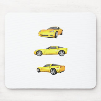 Yellow Corvette: Mouse Pad