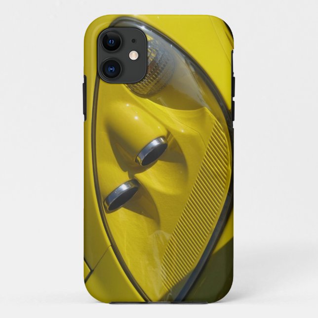 Yellow Corvette Z06 Headlight Close-up Case-Mate iPhone Case (Back)