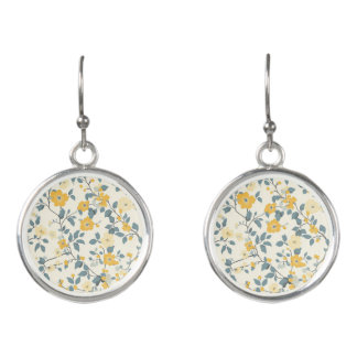 Yellow Cottage Floral Earrings