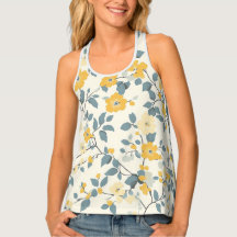 Yellow Cottage Floral Tank Top