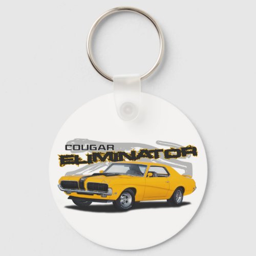 Yellow Cougar Keychain