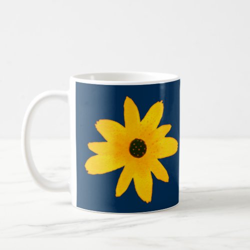 Yellow Country Sunflower Flower Custom Text Coffee Mug