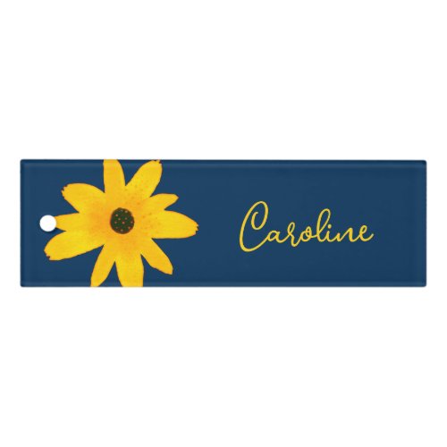 Yellow Country Sunflower Flower Custom Text Ruler
