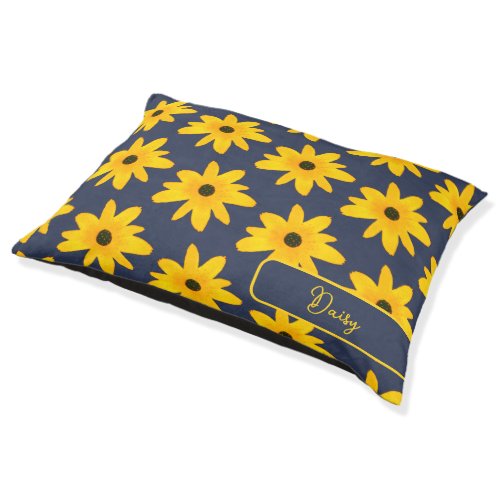 Yellow Country Sunflower Flower  Pet Bed