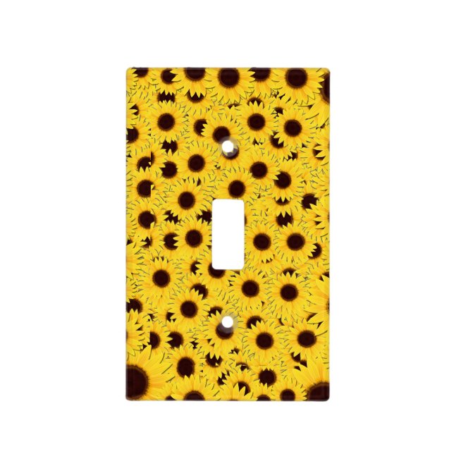 Yellow Country Sunflowers Light Switch Cover (Front)
