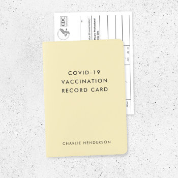 Yellow Covid-19 Vaccination Record Card Holder by GuavaDesign at Zazzle