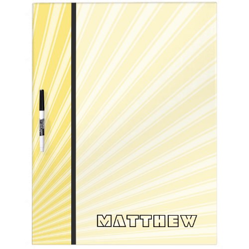 Yellow Crayola Color Stripe Funky Pattern Dry_Erase Board
