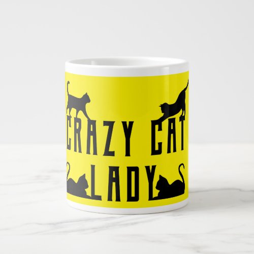 Yellow Crazy Cat Lady Funny Cats Mug