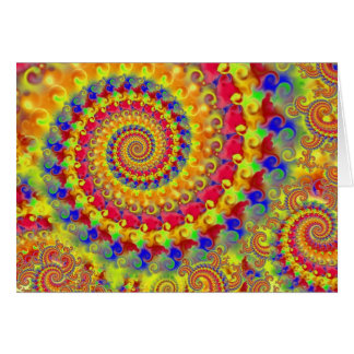 Yellow Crazy Fractal Cards
