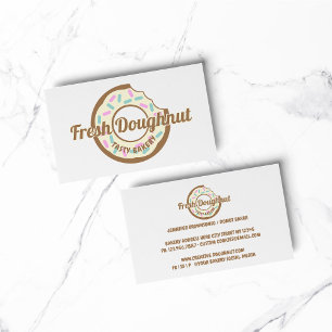 Yellow Cream Doughnut Sweet Cookies Business Card