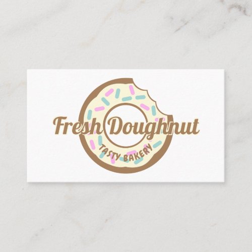Yellow Cream Doughnut Sweet Cookies Business Card