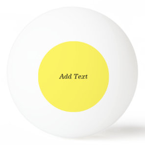 Yellow Create Your Own Add Text  Ping Pong Ball