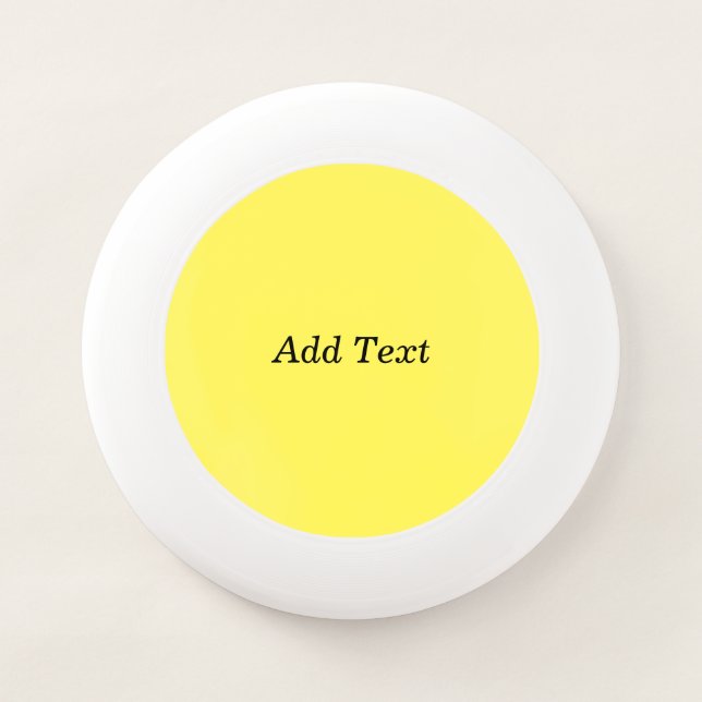 Yellow Create Your Own Add Text  Wham-O Frisbee (Front)