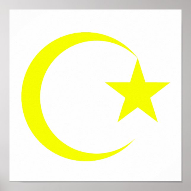 Yellow Crescent & Star.png Poster (Front)