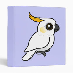 Yellow-crested Cockatoo (crest down) Avery Signature Binder 8.5x11