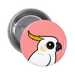 Yellow-crested Cockatoo (crest down) Round Button