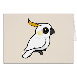 Yellow-crested Cockatoo (crest down) Greeting Card