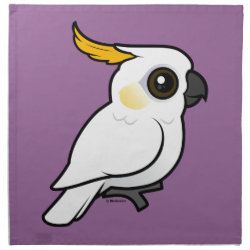 Yellow-crested Cockatoo (crest down) Cloth Napkins (set of 4) dinner 20