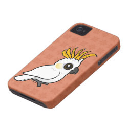 Yellow-crested Cockatoo (crest up) Case-Mate iPhone 4 Barely There Universal Case