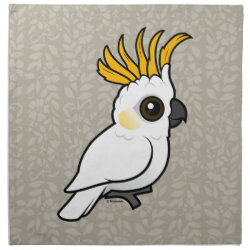 Yellow-crested Cockatoo (crest up) Cloth Napkins (set of 4) dinner 20