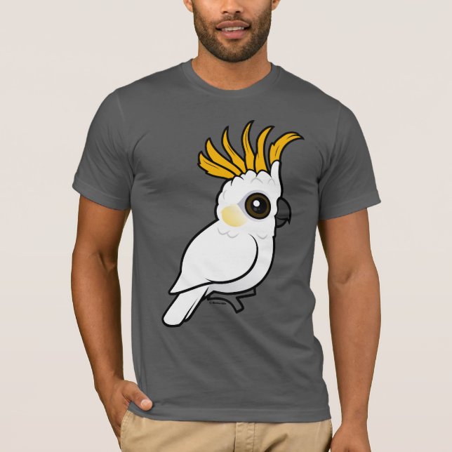 Yellow-crested Cockatoo (crest up) T-Shirt (Front)