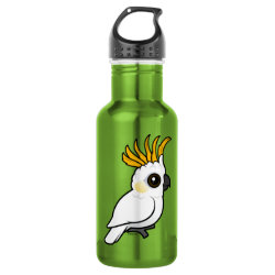 Yellow-crested Cockatoo (crest up) Water Bottle (24 oz)