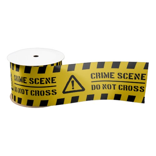 Yellow Crime Scene Do not Cross Police Party Satin Ribbon