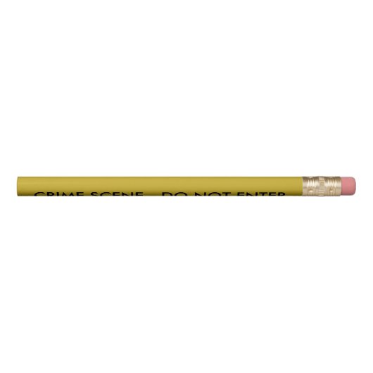 Yellow Crime Scene Tape Pencil (Rotated 270)