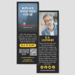 Yellow Crime Thriller Book Cover About the Author Bookmarks<br><div class="desc">Promotional bookmark for a crime author promoting their new book. Against a black background, add your book cover, a tagline or short summary, and a QR code so your readers can easily find where to buy your book online. On the back, add your author's profile photo and, beneath yellow social...</div>
