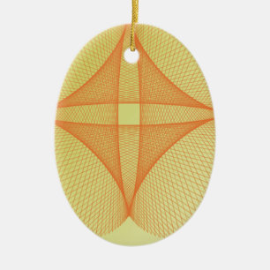 yellow cross ceramic ornament