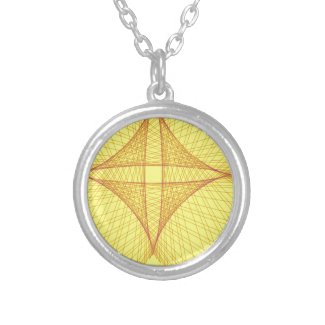 yellow cross silver plated necklace