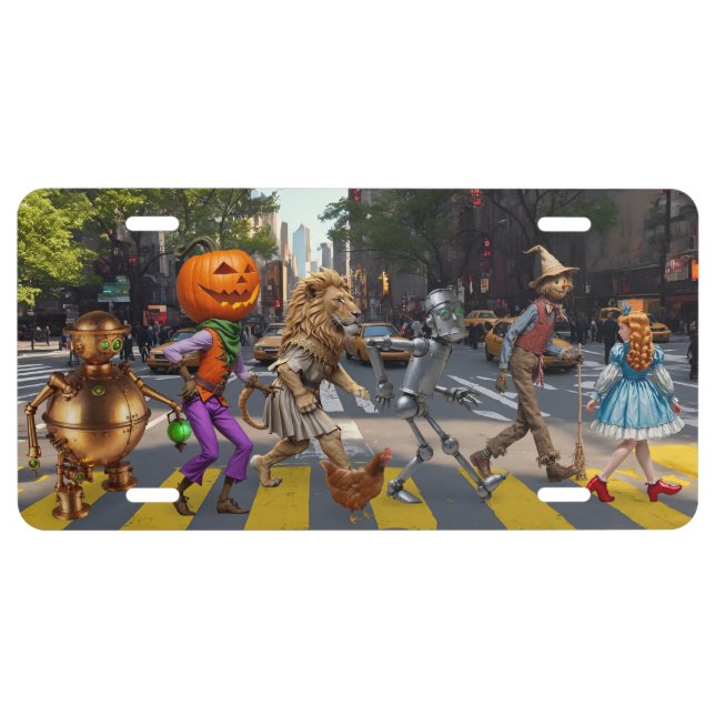 Yellow Crosswalk License Plate (Front)