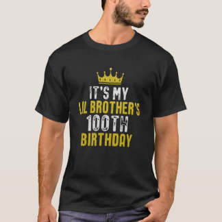 Yellow Crown 100th Bday For Brother From Sister Br T-Shirt