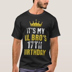Yellow Crown 17th Bday For Brother From Sister Bro T-Shirt