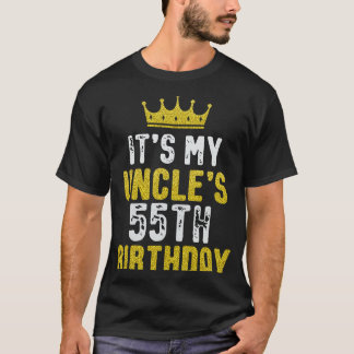 Yellow Crown 55th Bday For Uncle From Niece Nephew T-Shirt