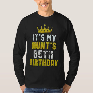 Yellow Crown 65th Bday For Aunt From Niece Nephew T-Shirt