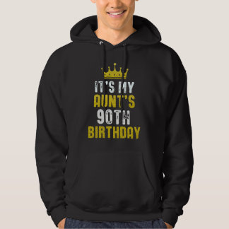Yellow Crown 90th Bday For Aunt From Niece Nephew Hoodie