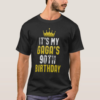 Yellow Crown 90th Bday For GAGA From grandchild T-Shirt