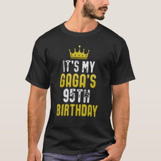 Yellow Crown 95th Bday For GAGA From grandchild T-Shirt
