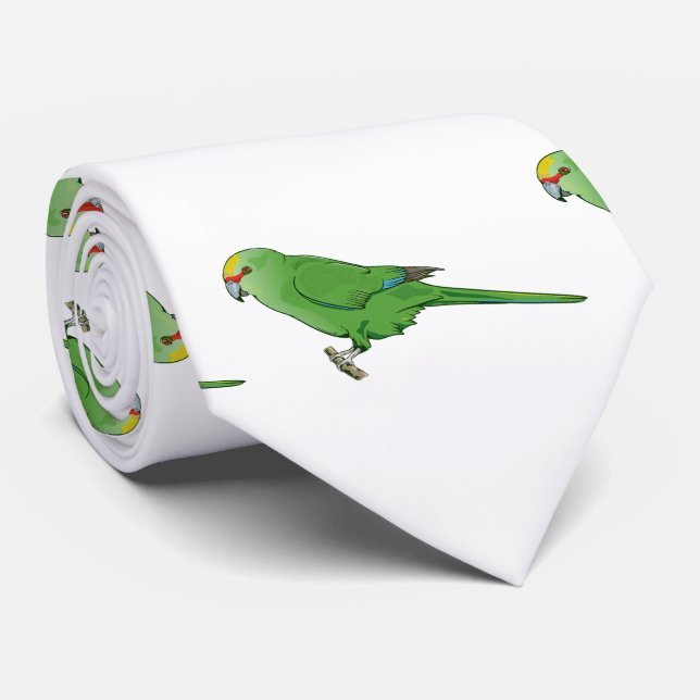 Yellow Crowned Kakariki Neck Tie (Rolled)