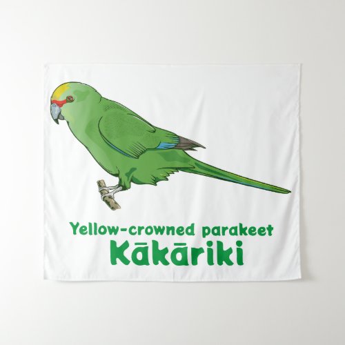 Yellow Crowned Kakariki Tapestry