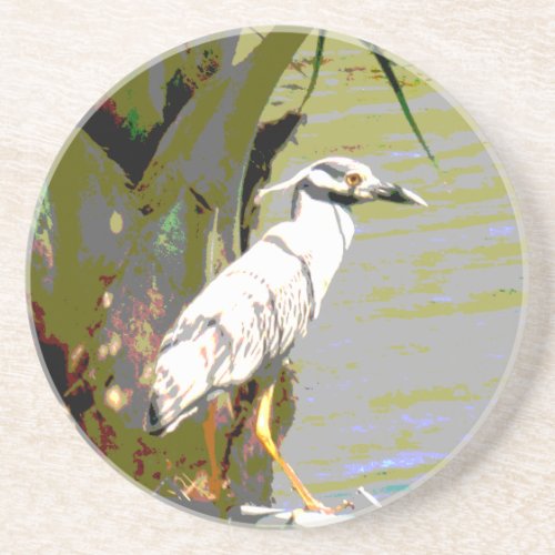 Yellow_crowned Night Heron Coaster